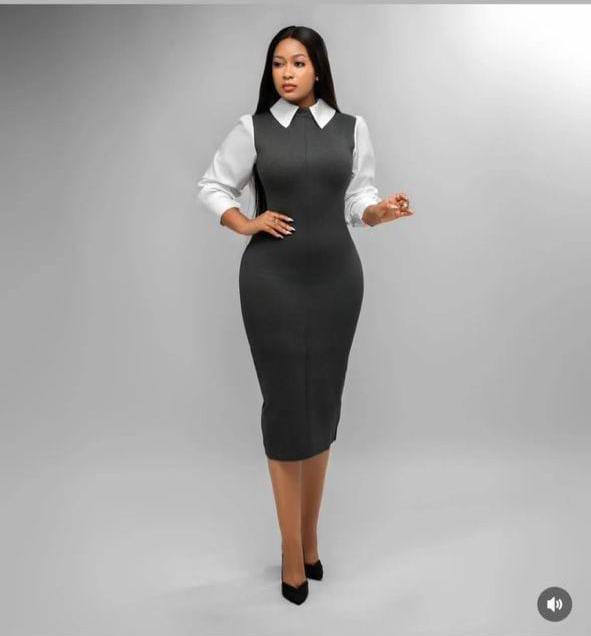 Elegant Bodycon Office Dress for  womenStep into elegance, confidence, and undeniable style with this premium formal bodycon dress for women now available