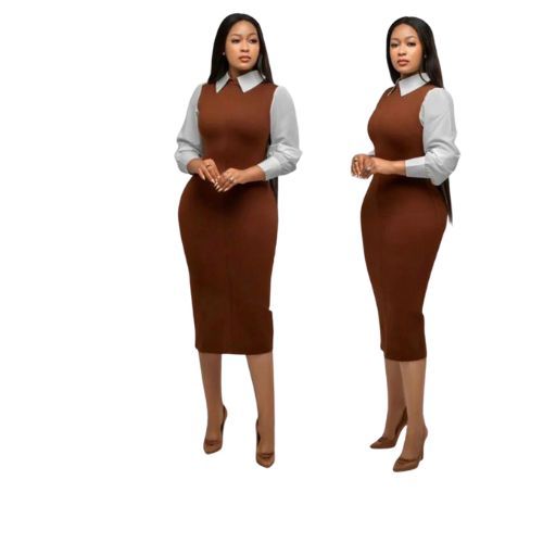 Elegant Bodycon Office Dress for  womenStep into elegance, confidence, and undeniable style with this premium formal bodycon dress for women now available