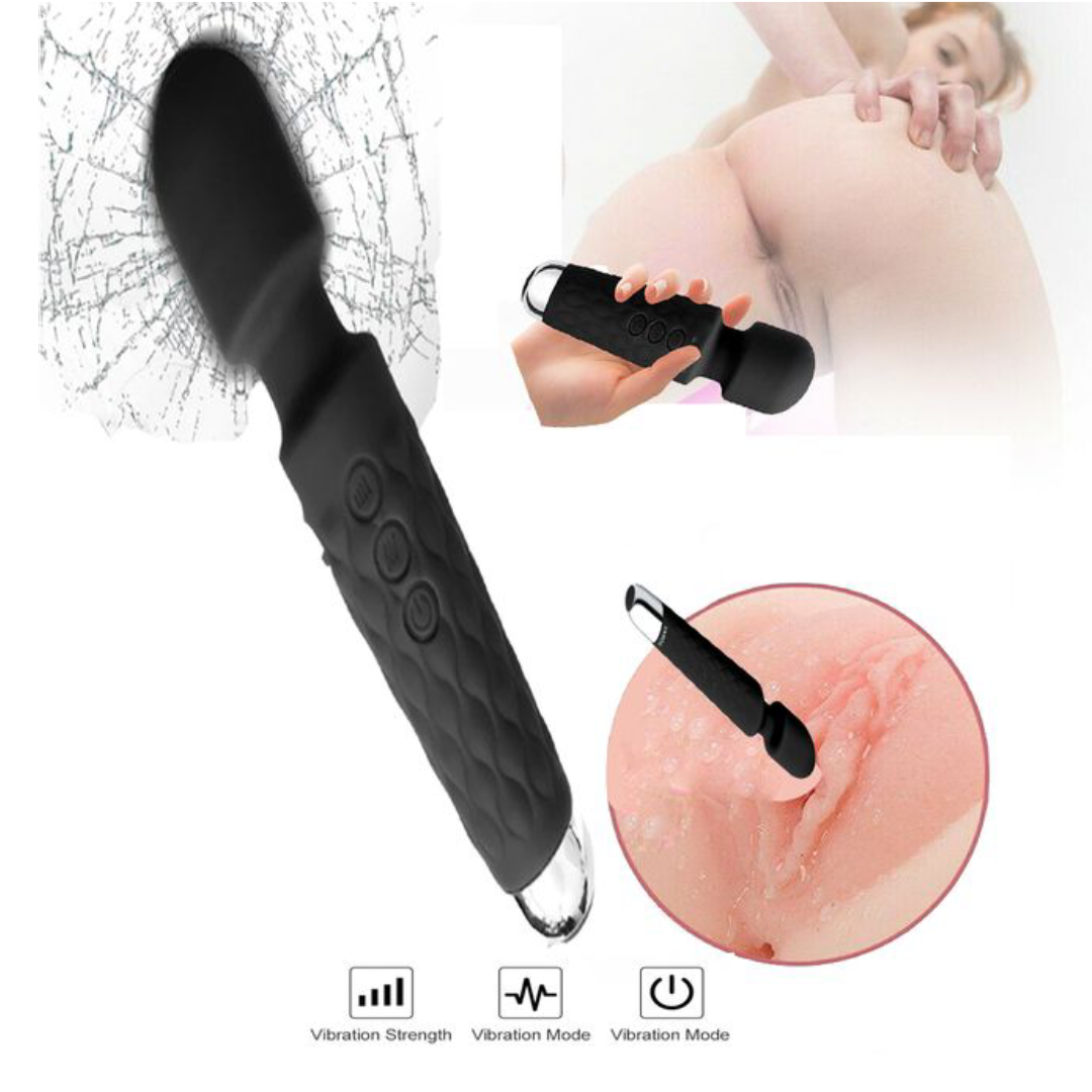 Wand Massager Clitorial Masturbator Rechargeable Handhold Cordless Portable Body AV Magic Vibrator For Women Men Adult Sex Toy for Muscle Relax Valentine Gift for Girlfriend Wife