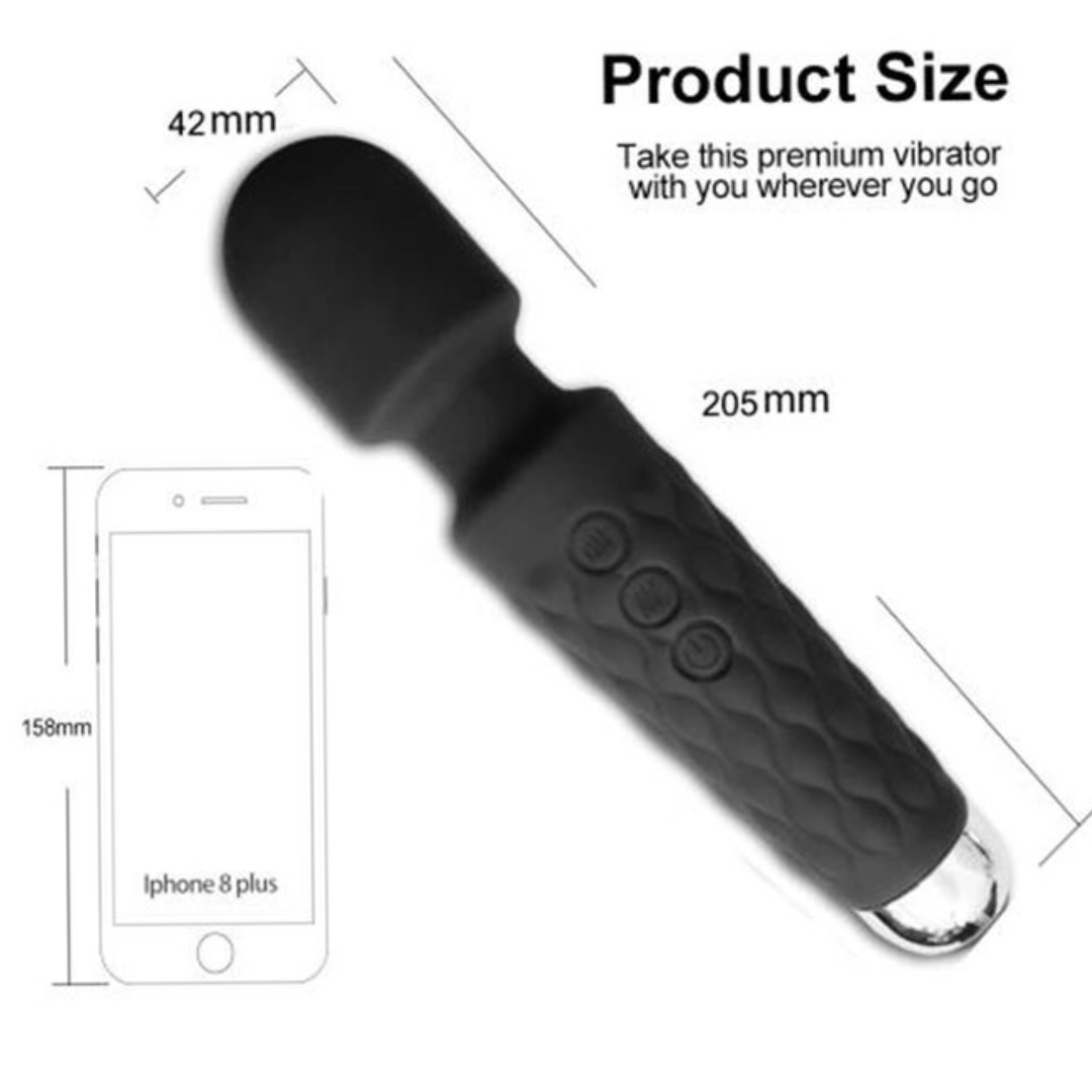 Wand Massager Clitorial Masturbator Rechargeable Handhold Cordless Portable Body AV Magic Vibrator For Women Men Adult Sex Toy for Muscle Relax Valentine Gift for Girlfriend Wife