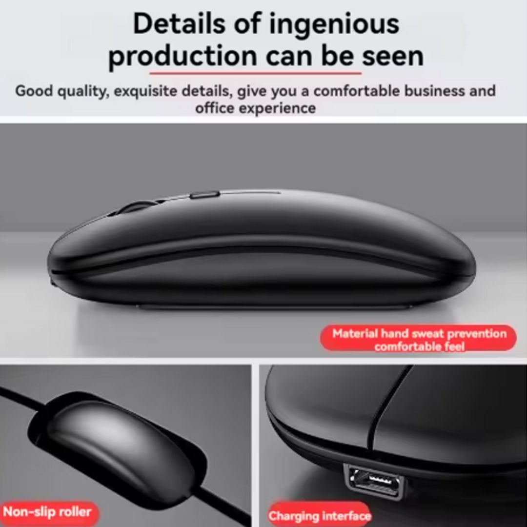 2.4G Silent Click Wireless Bluetooth Mouse Office Mouse for Dell, HP, Lenovo Laptops, Tablets & Computers Ergonomic Portable Design