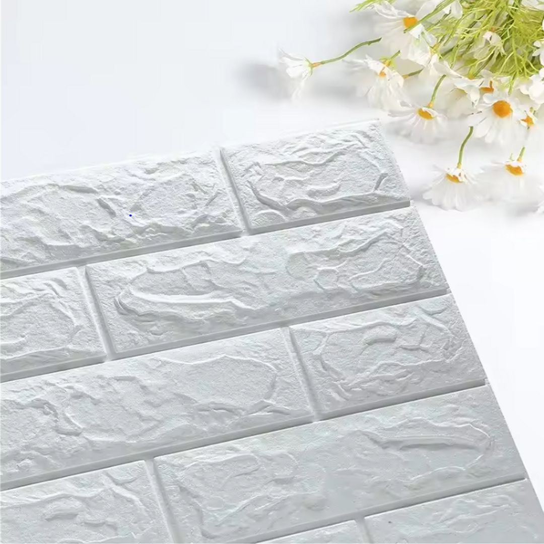5Pcs Self Adhesive Foam Wallpaper DIY 3D Wall Panel Living Room Brick Stickers Bedroom Kids Room Brick Papers Home Wall Decor