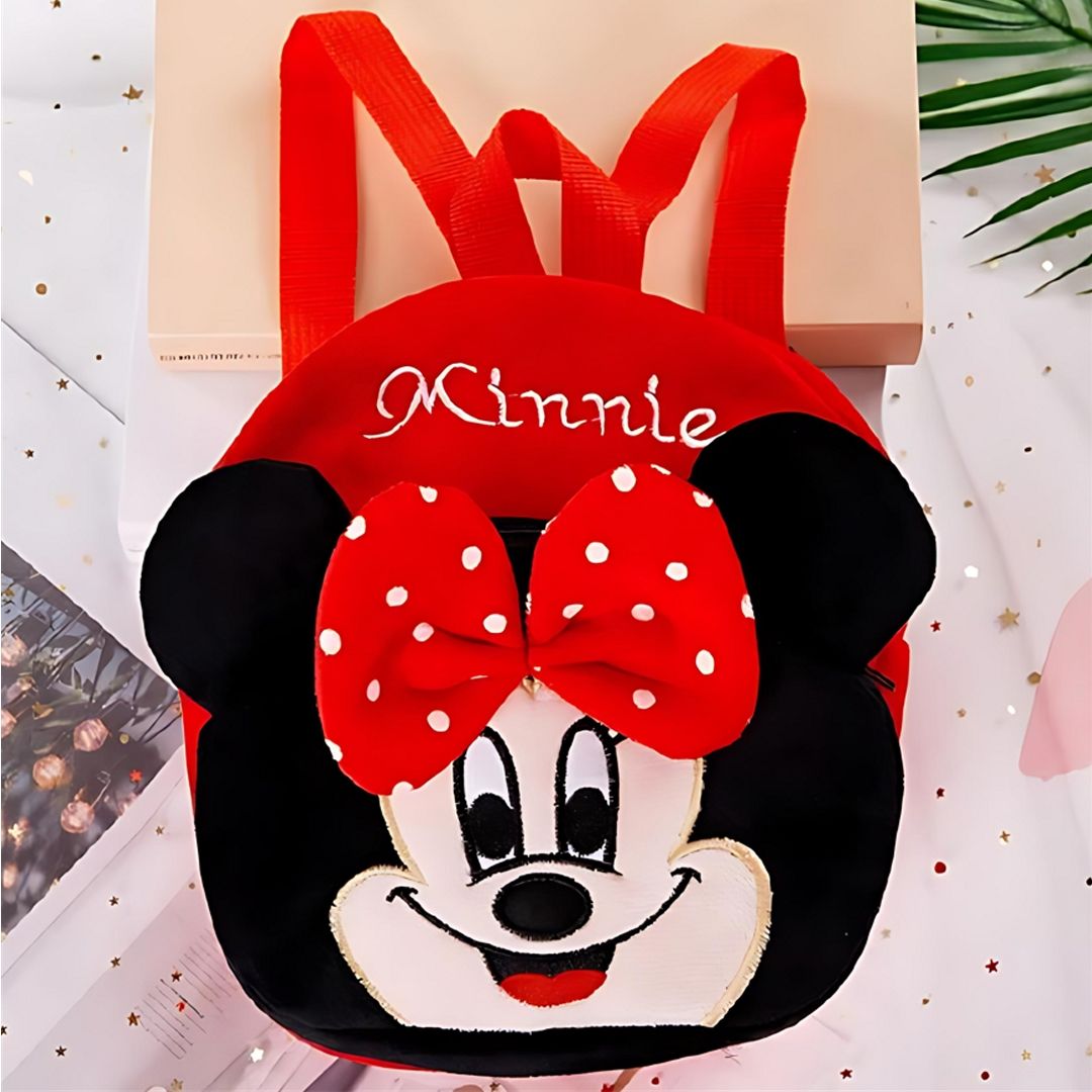 3D Cute Cartoon Animal Plush Backpack for Kids – Soft Kindergarten School Bag for Toddlers & Babies with Disney Minnie Mouse Design – Lightweight & Adorable