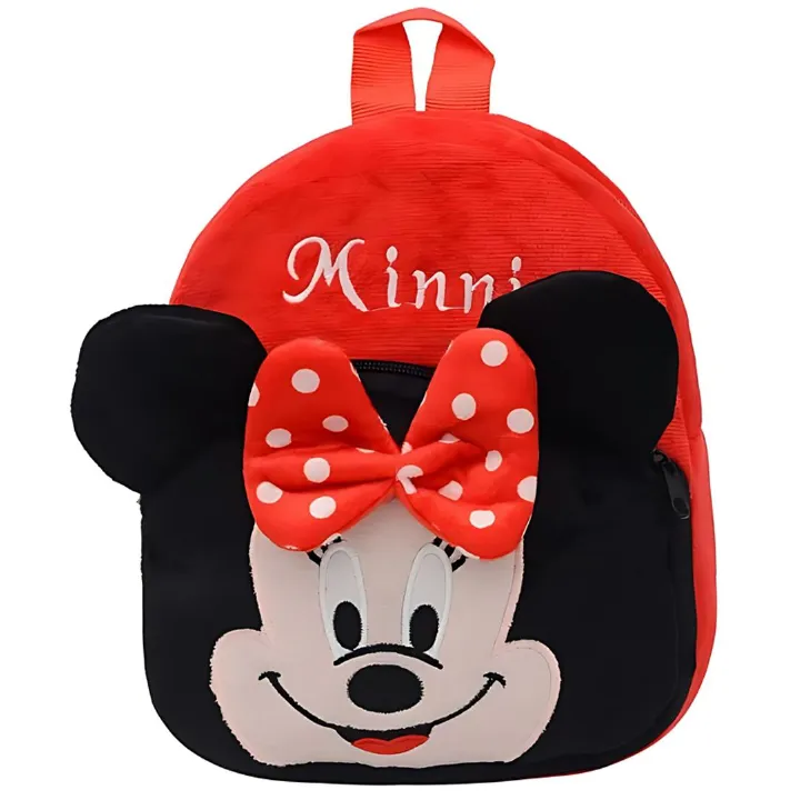 3D Cute Cartoon Animal Plush Backpack for Kids – Soft Kindergarten School Bag for Toddlers & Babies with Disney Minnie Mouse Design – Lightweight & Adorable