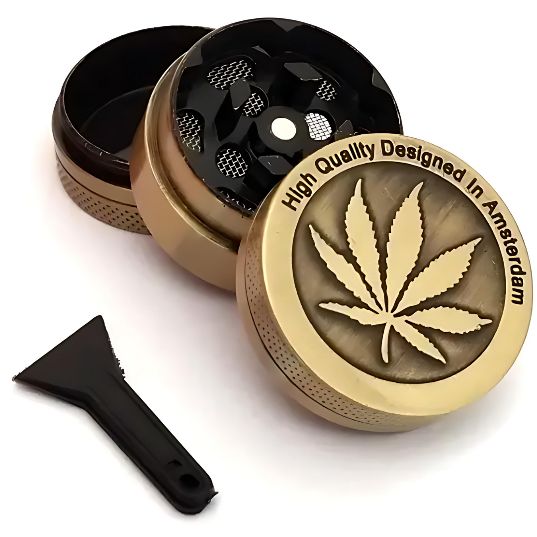 3-Layer Manual Herb Grinder for Tobacco and Spices – Durable Crusher for Kitchen and Smoking Accessories, Easy-to-Use Design, Portable and Efficient Grinding Tool for Everyday Use