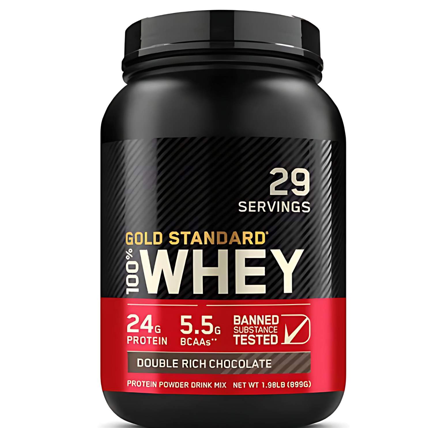 Diamond Standard 100% Whey Protein Powder – Double Rich Chocolate Flavor, 24g Protein per Serving, 29 Servings, 5.5g BCAAs, Muscle Recovery & Growth Supplement for Fitness & Strength Training