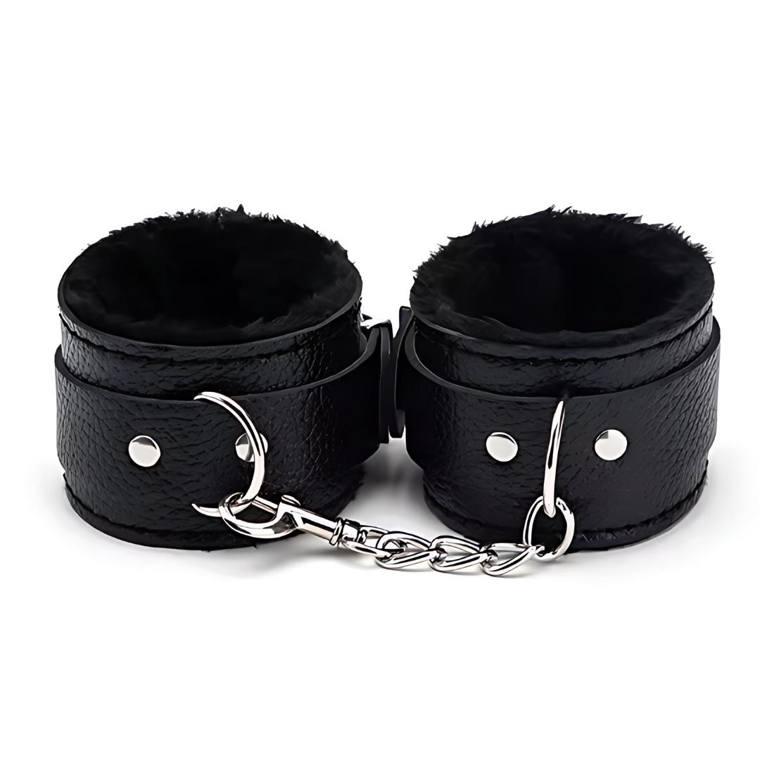 Complete 10-Piece Bondage Restraint Kit for Couples – Includes Adjustable Handcuffs, Ankle Cuffs, Rope, Collar, Whip, Blindfold, Ball Gag, Cross Restraint, Feather Tickler & Nipple Clamps