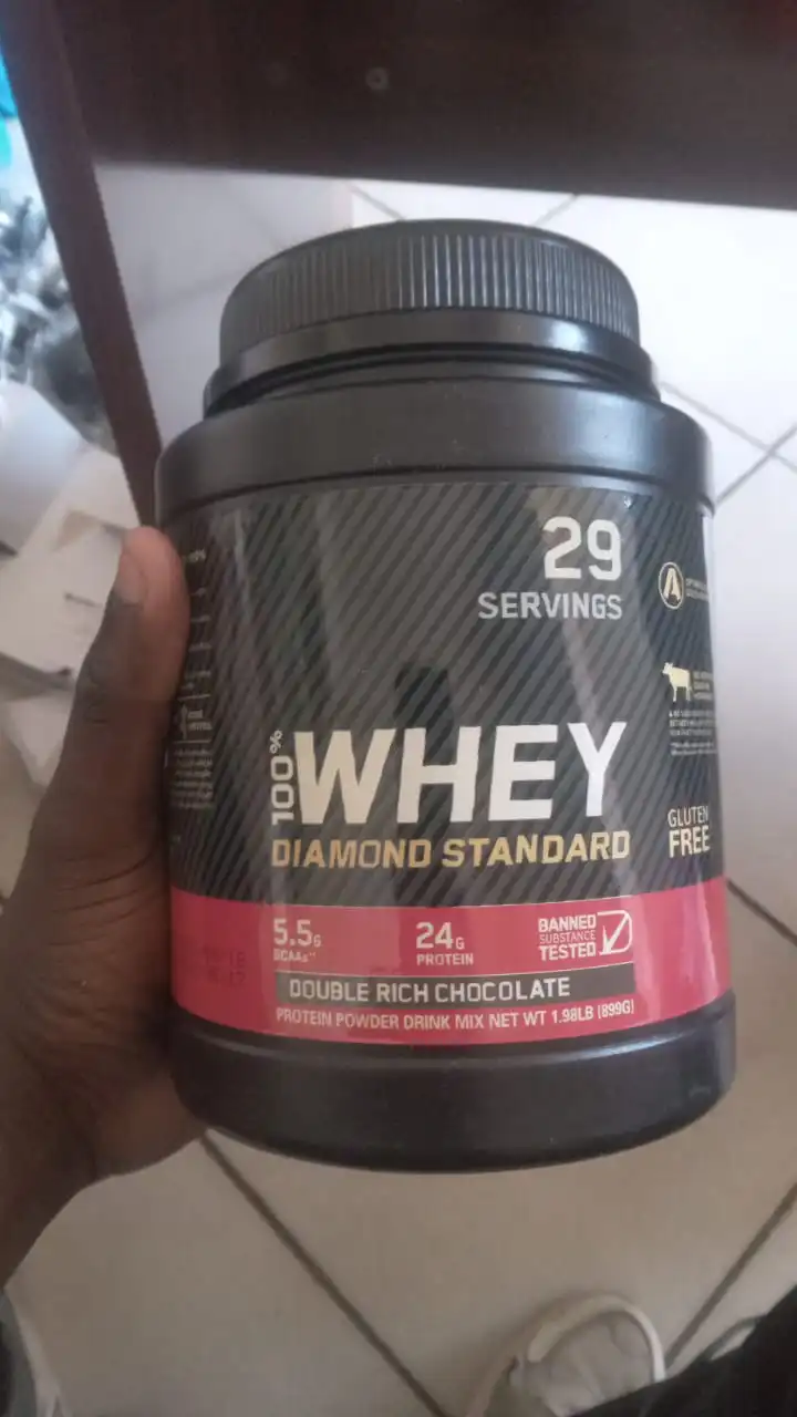 Diamond Standard 100% Whey Protein Powder – Double Rich Chocolate Flavor, 24g Protein per Serving, 29 Servings, 5.5g BCAAs, Muscle Recovery & Growth Supplement for Fitness & Strength Training
