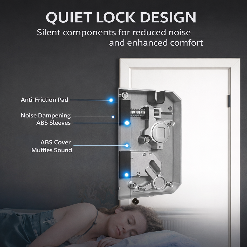 Premium Modern Black Door Handle Lock Set with 145mm Lever and 54mm Rosette, Designed for Smooth Operation, Enhanced Security, and a Stylish Look for Bedrooms, Offices, Interior Doors