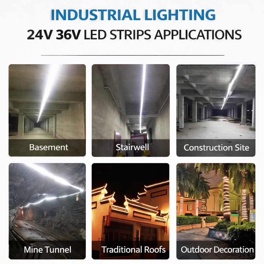 5 Meter LED Strip Light 110V/220V Warm White High Brightness Flexible Rope Light with Power Plug, IP65 Waterproof PVC Encased LED Strip for Indoor and Outdoor Decoration, Architectural and Industrial