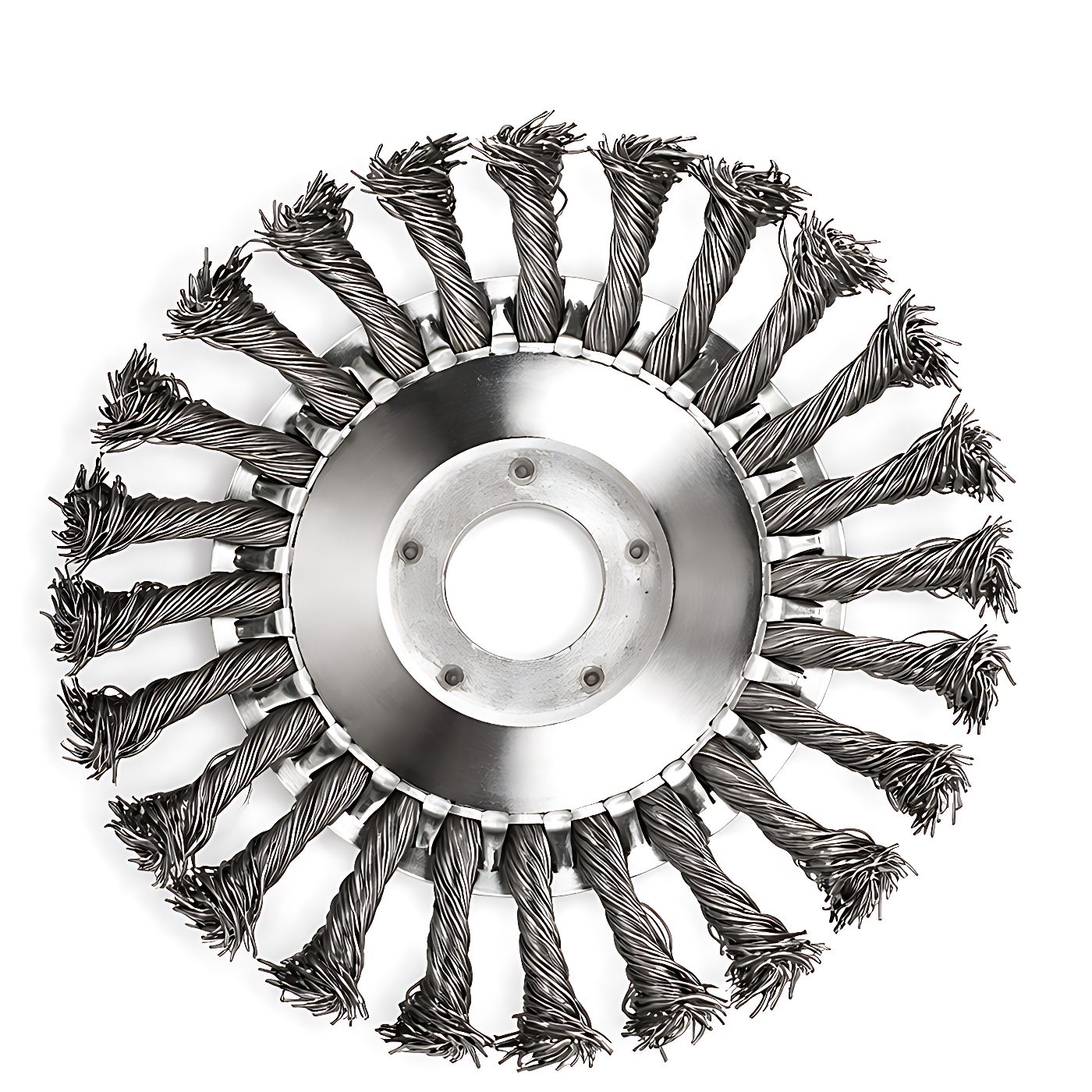 Universal Steel Wire Mower Head 3.93 Inch, Heavy-Duty Twisted Wire Wheel for Garden Weeding, Moss Removal, Lawn Trimmer and Brush Cutter Accessories