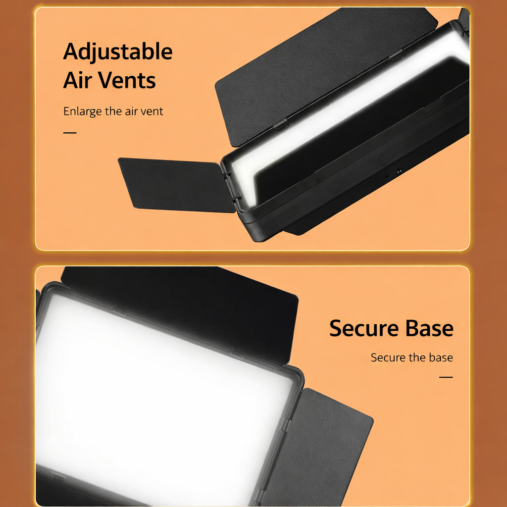 10-Inch Square LED Fill Light Kit with 2.1m Adjustable Stand, Professional Panel Light for Livestreaming, Beauty Makeup, Photography, Video Recording, Content Creation and Studio Lighting Setup