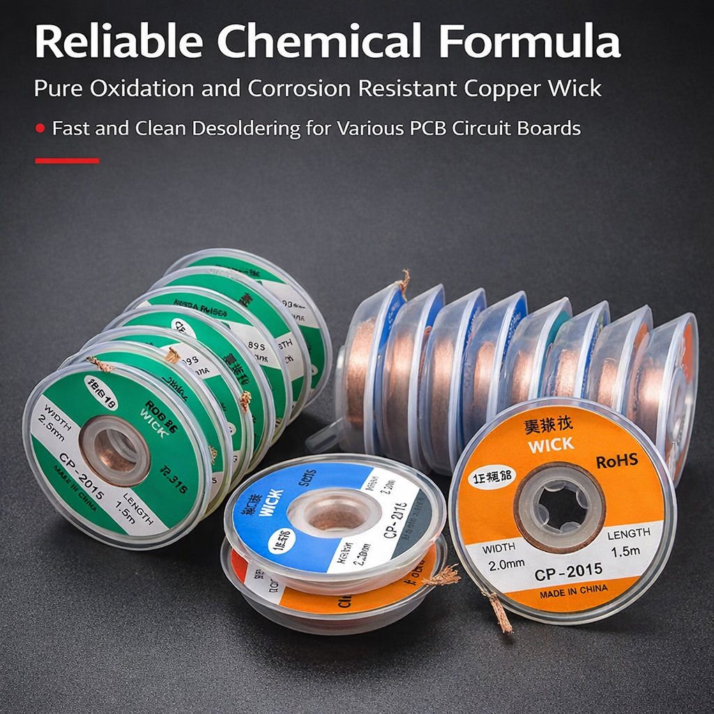 Board Rework Wire Best price for Solder Suction Tape 2515 Desoldering Wick Wire, Copper ...