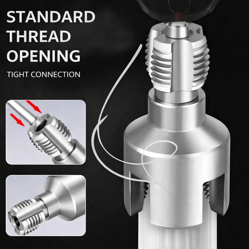 Professional Water Pipe Threader Tool Outer-Inner Tap & Reamer Tool for 1/2” and 3/4” Pipes, Creates Clean Internal and External Threads on PVC and Plastic Pipes, Ideal for Plumbing Repair