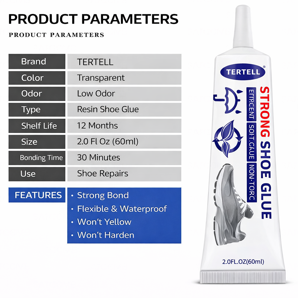 Strong Shoe Glue Waterproof Repair Adhesive, Transparent Flexible Shoe Bonding Glue for Sneakers, Leather Shoes, Soles, Heels and Fabric, Strong Hold, Non-Toxic, Won’t Yellow or Harden, Long-Lasting