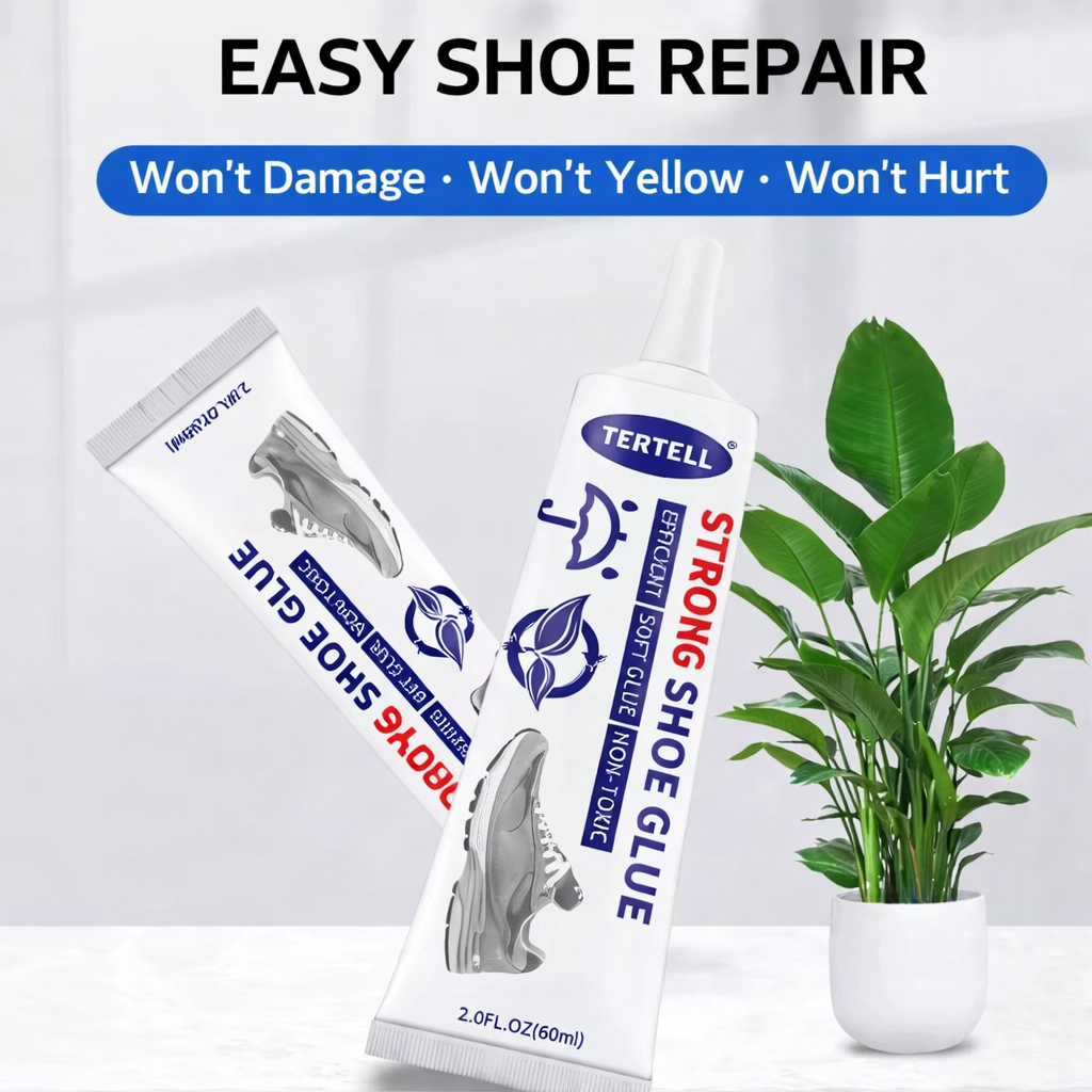 Strong Shoe Glue Waterproof Repair Adhesive, Transparent Flexible Shoe Bonding Glue for Sneakers, Leather Shoes, Soles, Heels and Fabric, Strong Hold, Non-Toxic, Won’t Yellow or Harden, Long-Lasting