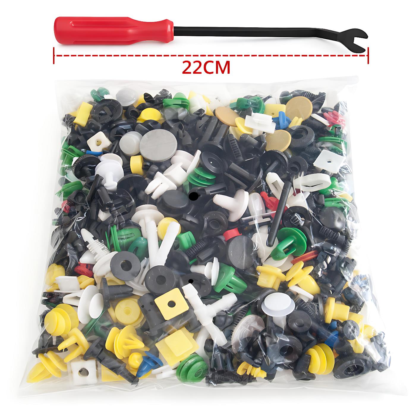 200PCS +6-inch screwdriver Car Mixed Door Trim Panel Clip Fasteners Auto Bumper Rivet Retainer Push Engine Fender Clip
