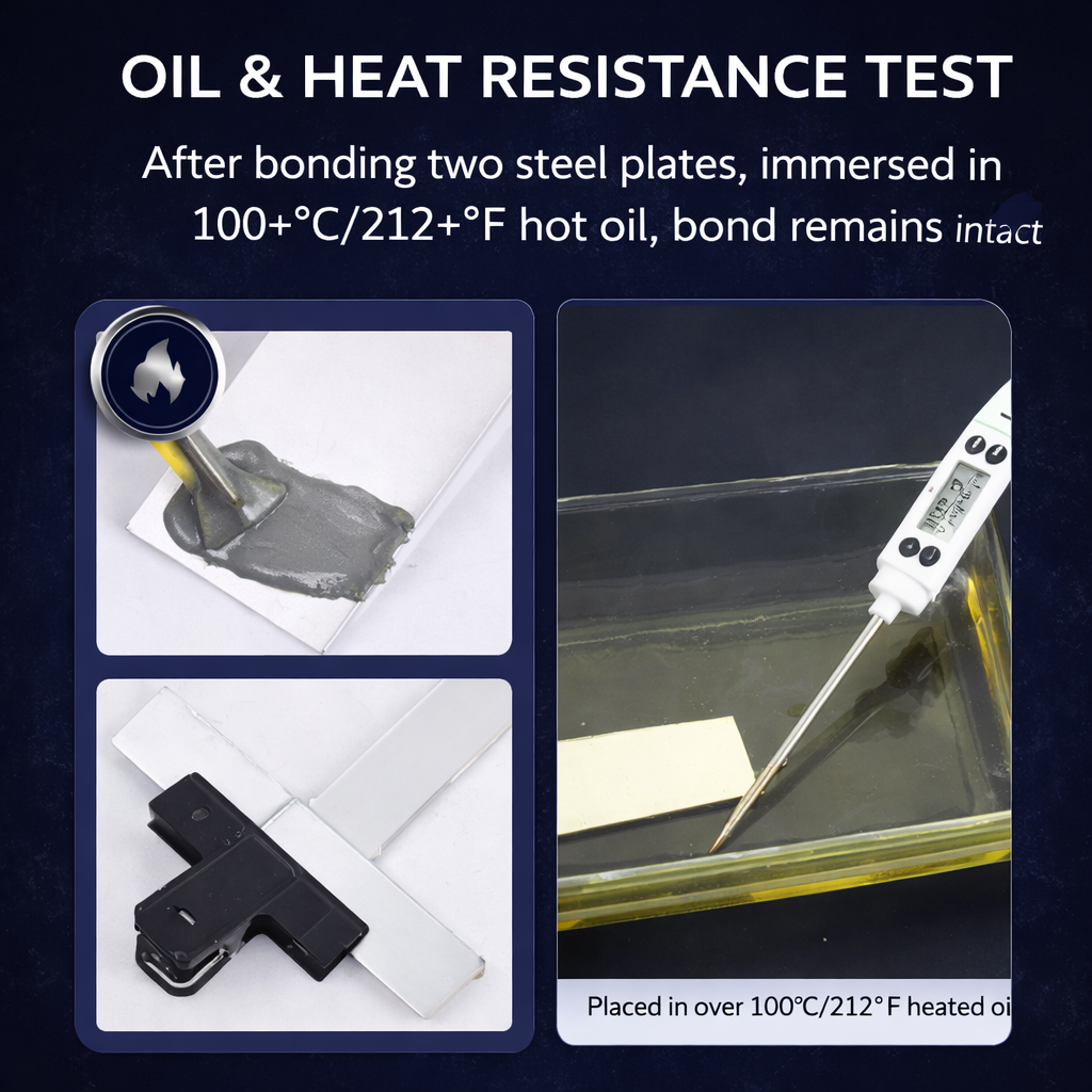 100g Strong Casting AB Glue High Strength Metal Repair Cold Welding Glue for Steel, Iron, Aluminum, Plastic, Pipe Leak Fix, Crack Filling, Industrial and Household Repair Adhesive Sealant