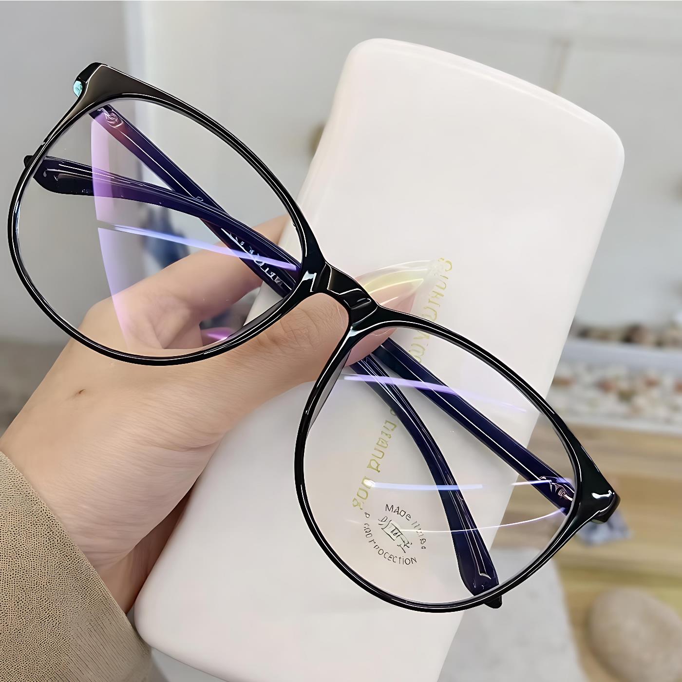 New Anti Blue Light Retro Glasses for Men and Women, Transparent Square Computer Eyeglasses, Blue Light Blocking Optical Spectacle Frames for Screen Use, Glassess blue light eyewear