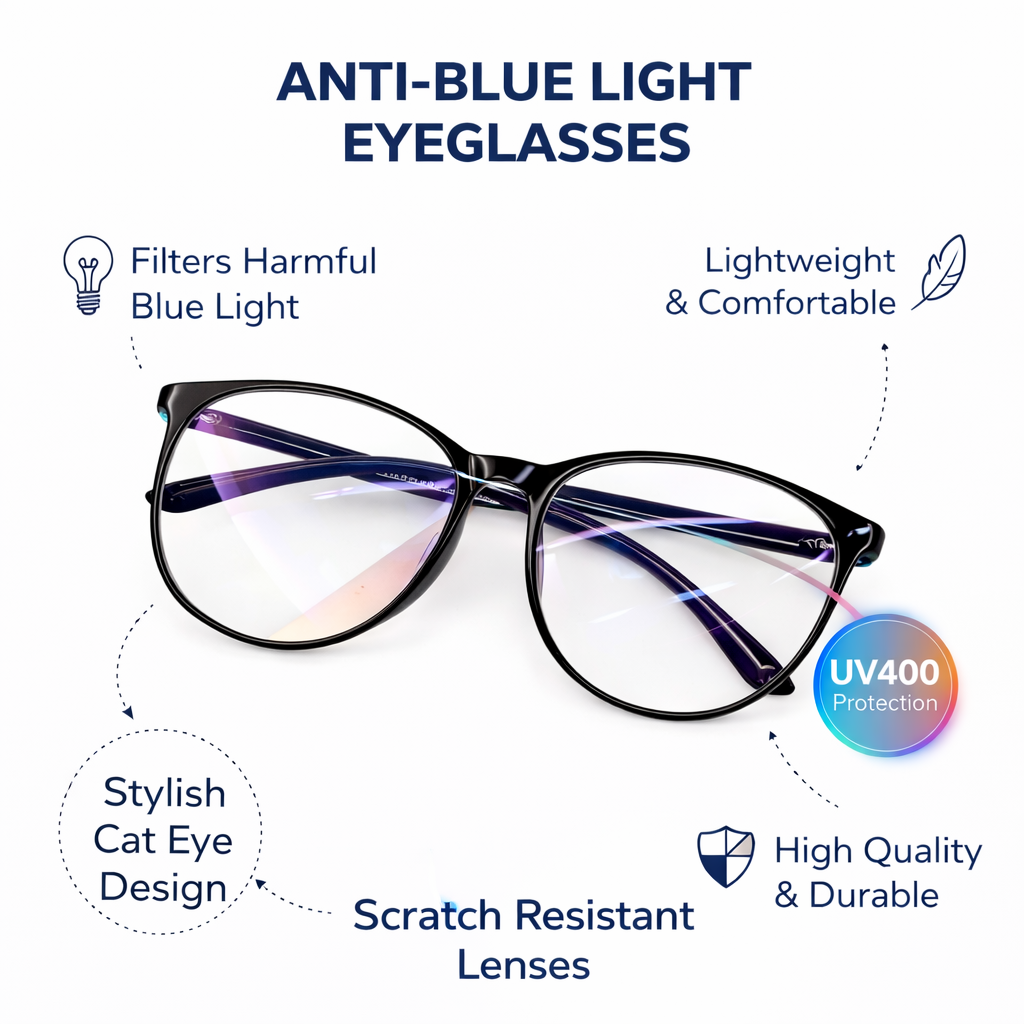 New Anti Blue Light Retro Glasses for Men and Women, Transparent Square Computer Eyeglasses, Blue Light Blocking Optical Spectacle Frames for Screen Use, Glassess blue light eyewear