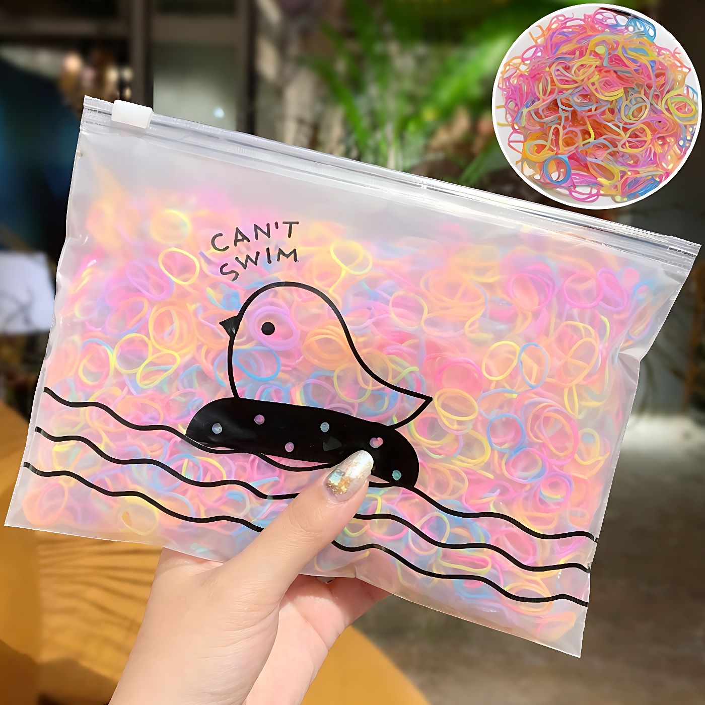 1000pcs Girls Colorful Disposable Rubber Band Elastic Hair Bands, Soft Mini Ponytail Holders for Kids and Children, Stretchy Hair Ties for Braids, Small Hairstyles, Daily Styling and Hair Accessories