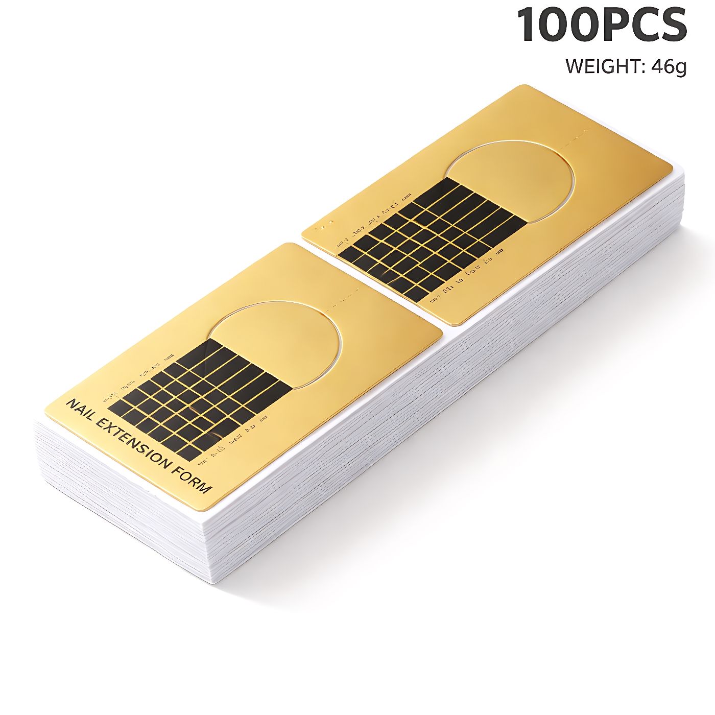 100pcs French Nail Form Tips for Acrylic and UV Gel Extension, Curl Nail Forms Builder Gel Stickers, Self-Adhesive Nail Art Guide Mold for Nail Extension, Sculpting and Professional Manicure Use