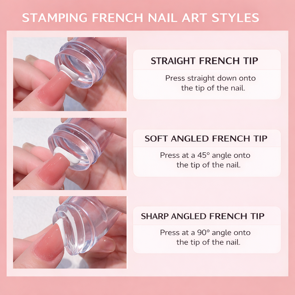 Transparent Nail Stamper with Scraper Jelly Silicone Head for French Nails Printing, Professional Nail Art Stamping Tool for Manicure Use with Stamping Plates, Easy to Clean, Clear Design, Model E0178