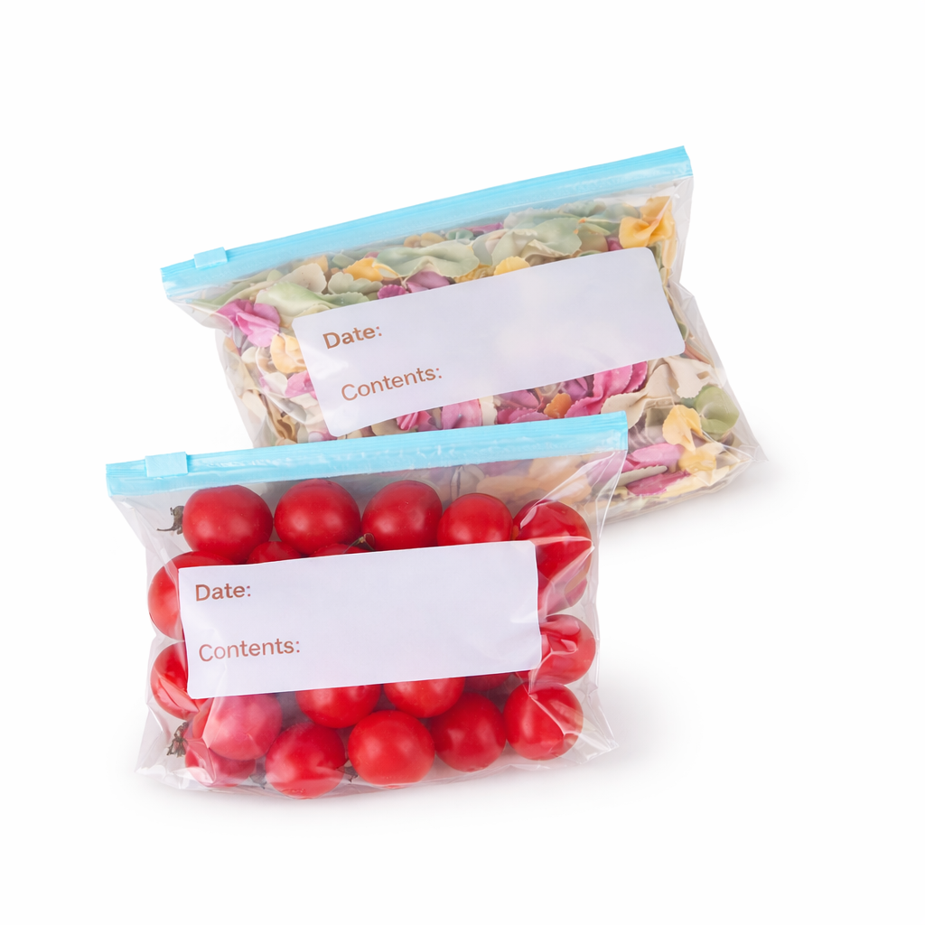 20 Pieces Reusable Zipper Freezer Storage Bags Food Grade Stand Up Ziplock Bags for Fruits Vegetables Meat Snacks Fresh Frozen Food, Leakproof Reusable Sealed Packaging Bags for Kitchen Freezer