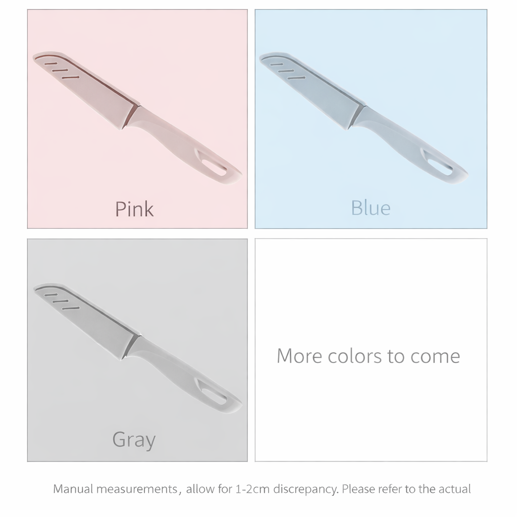 1 Piece Stainless Steel Knife with Protective Sleeve, Green Fruit and Vegetable Cutter for Home Kitchen Use, Portable Lightweight Sharp Blade Knife for Peeling, Slicing, and Everyday Food Knife Set
