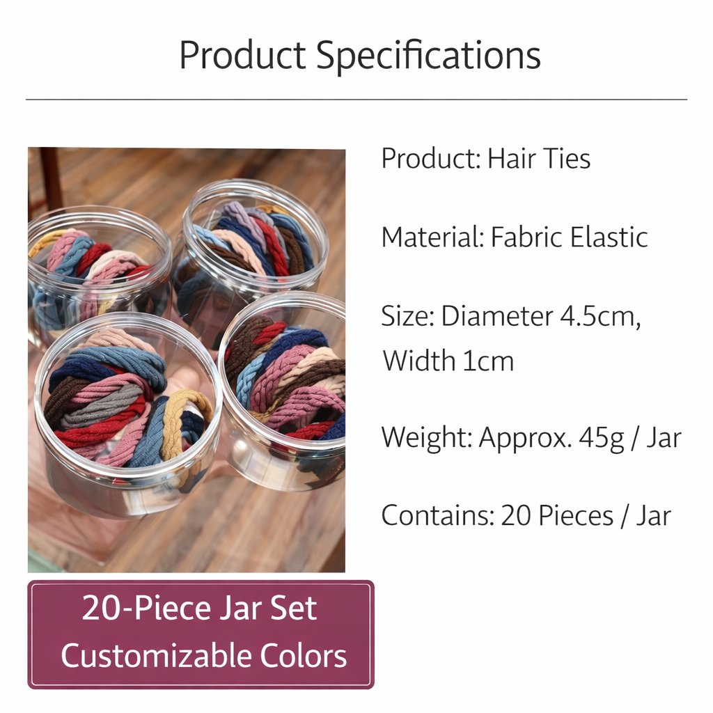 20 PCS Hair Accessories Set with High Elasticity Wave Style Hair Ties, Colorful Mix Rubber Bands for Women and Girls, Soft Stretchy Headbands for Daily Use, Ponytails, and Hairstyles