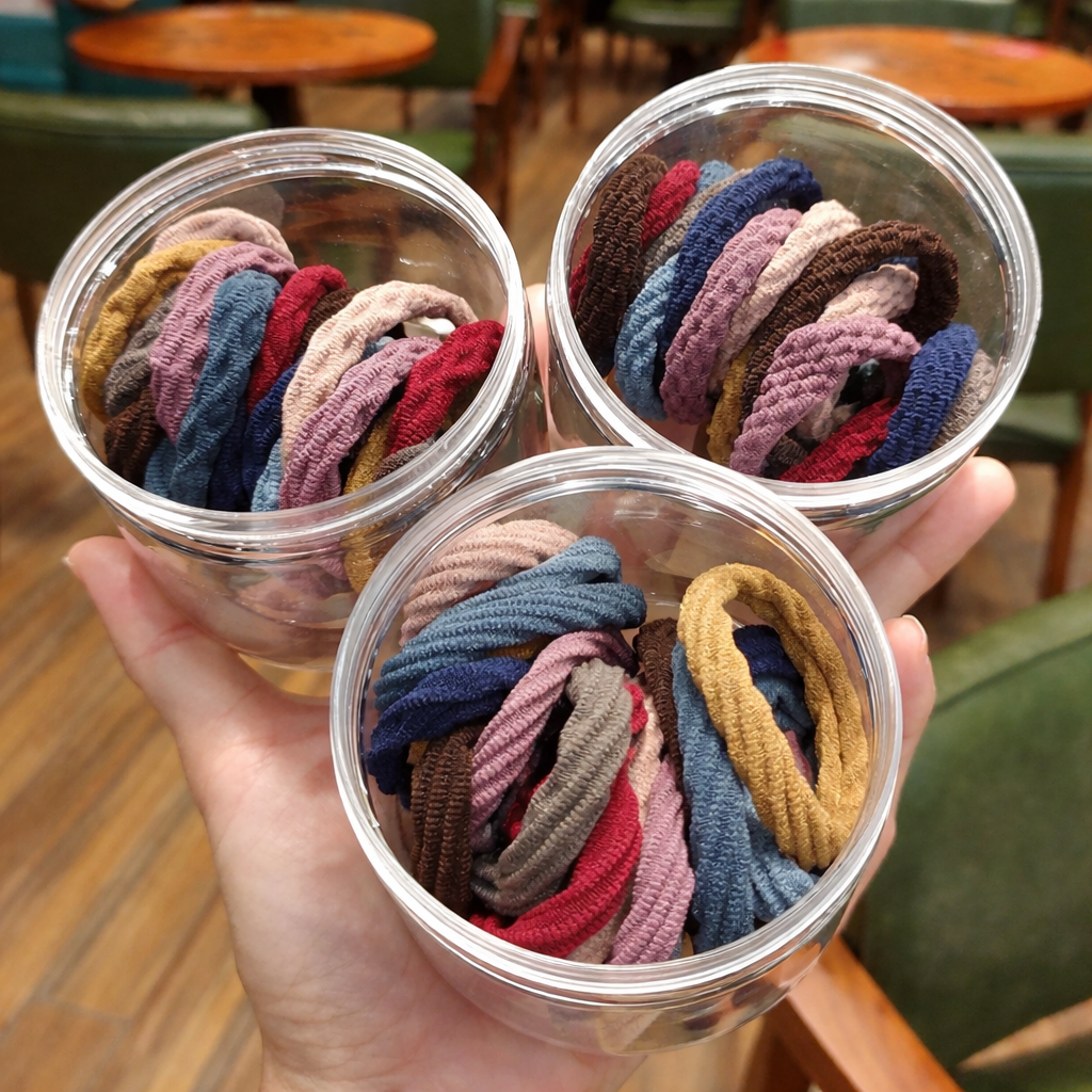 20 PCS Hair Accessories Set with High Elasticity Wave Style Hair Ties, Colorful Mix Rubber Bands for Women and Girls, Soft Stretchy Headbands for Daily Use, Ponytails, and Hairstyles