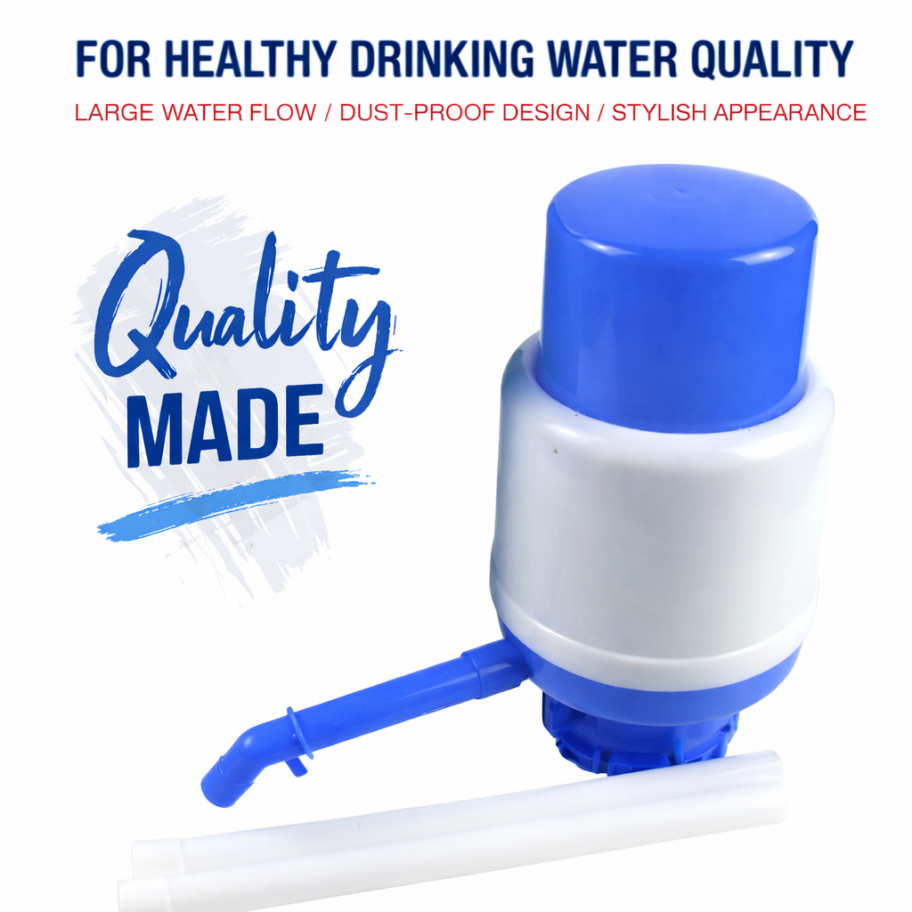 Manual Water Dispenser Pump for Water Bottles, BPA Free Hand Press Drinking Water Pump with Large Flow, Dust Proof Design, Easy Installation for Home, Office, Camping and Outdoor Use
