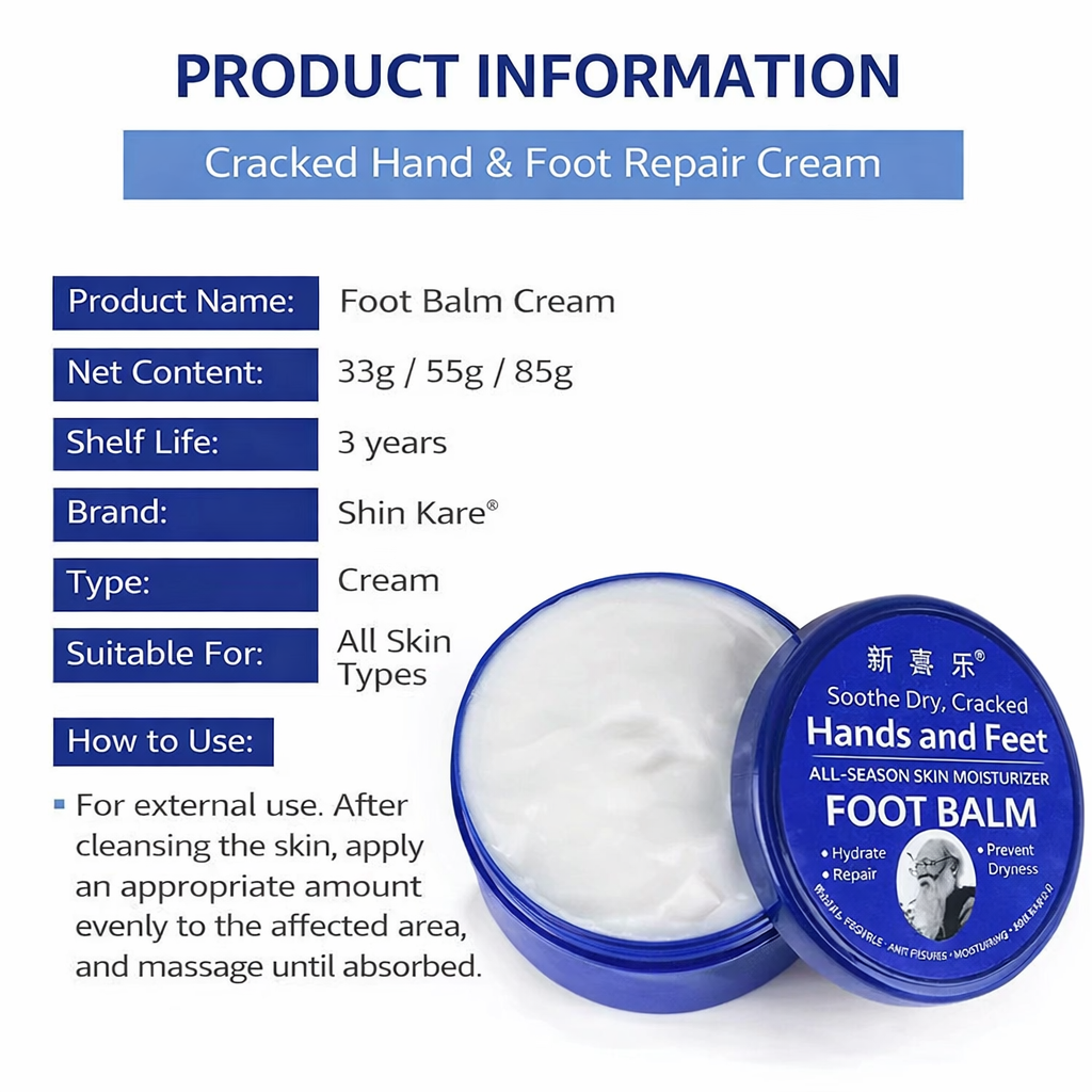 85g Anti-Crack Foot Cream for Heel Repair and Dry Skin Relief, Deep Moisturizing Foot Mask for Cracked Heels, Callus and Dead Skin Removal, Hand and Foot Care Cream for Soft, Smooth Skin