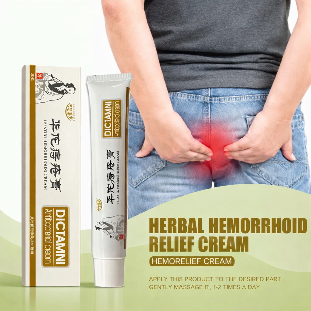 Chinese Herbal Hemorrhoid Relief Cream for Rapid External Hemorrhoids Treatment, Helps Soothe Anal Fistula Pain, Reduce Swelling, Itching & Discomfort, Gentle Herbal Formula for Daily External Care