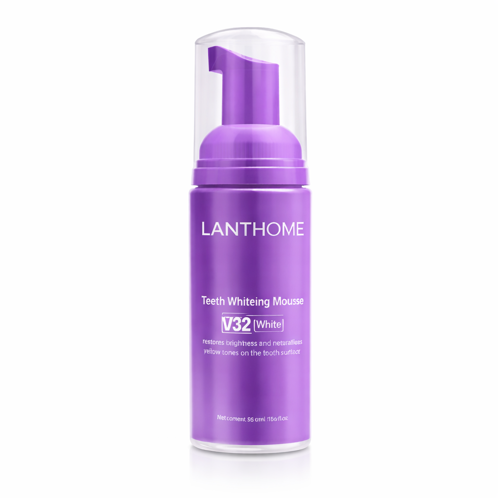 V34 Teeth Whitening Mousse Deep Cleaning Toothpaste for Cigarette Stains Repair, Neutralizes Yellow Tones, Removes Dental Plaque, Brightens Teeth Surface and Freshens Breath for Daily Oral Care