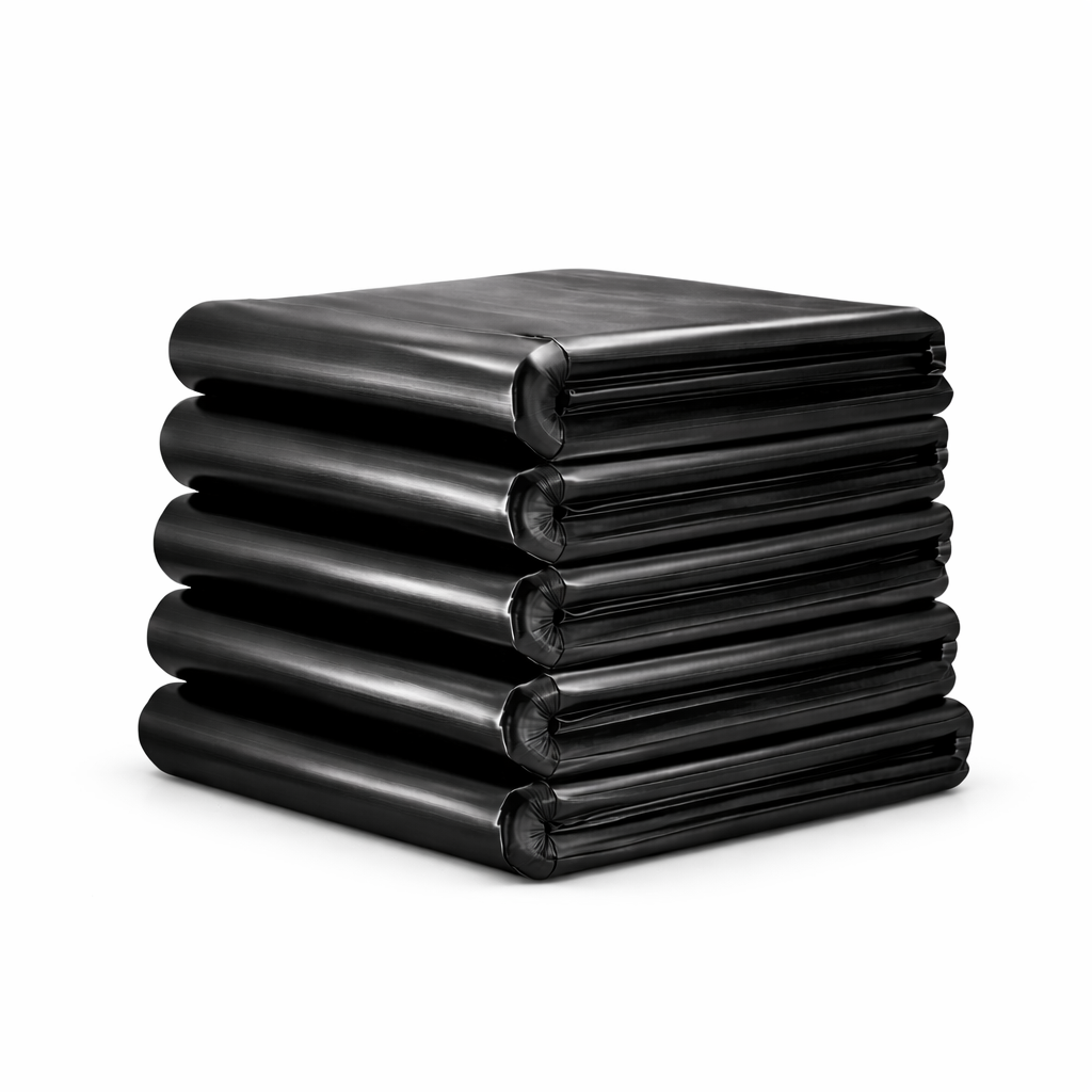 Heavy Duty Black Trash Bags 45×55cm Extra Thick 2.0 Micron Garbage Bags, Leakproof and Tear Resistant, Odorless Strong Plastic Waste Bags for Kitchen, Office, Outdoor and Commercial Use