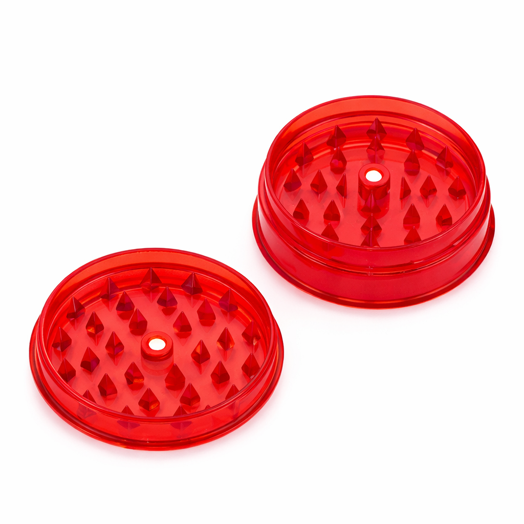 Premium Clear Acrylic Herb Grinder with Dual Layers, Sharp Pyramid Teeth, Smooth Rotation & Easy-Clean Design – Perfect for Grinding Herbs, Spices, Tobacco and Kitchen Use, Durable and weedsGrinder