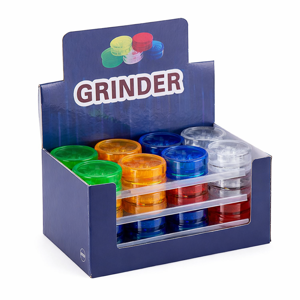 Premium Clear Acrylic Herb Grinder with Dual Layers, Sharp Pyramid Teeth, Smooth Rotation & Easy-Clean Design – Perfect for Grinding Herbs, Spices, Tobacco and Kitchen Use, Durable and weedsGrinder