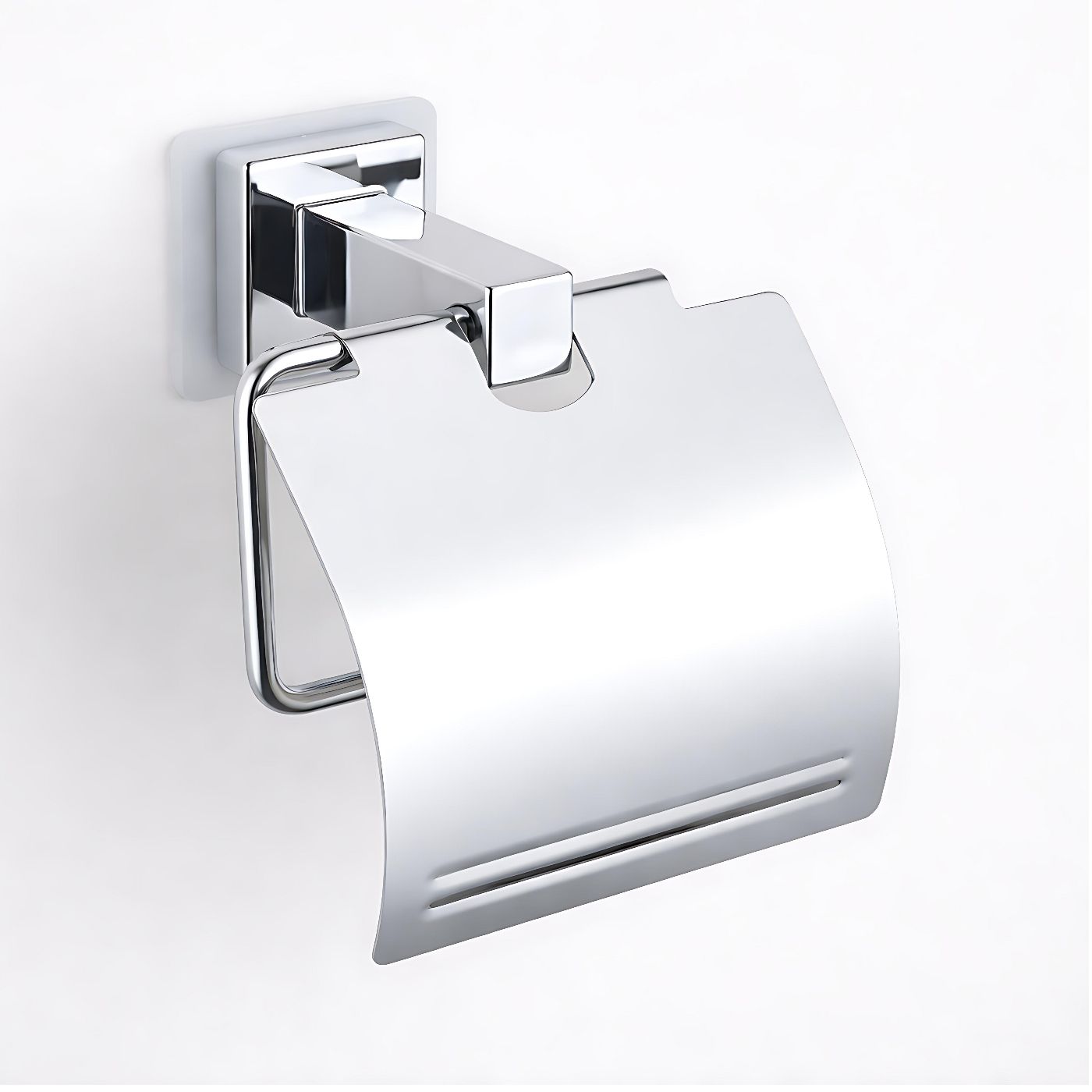 Stainless Steel Toilet Paper Holder with Cover – Wall Mounted, Rustproof, Modern Bathroom Tissue Rack