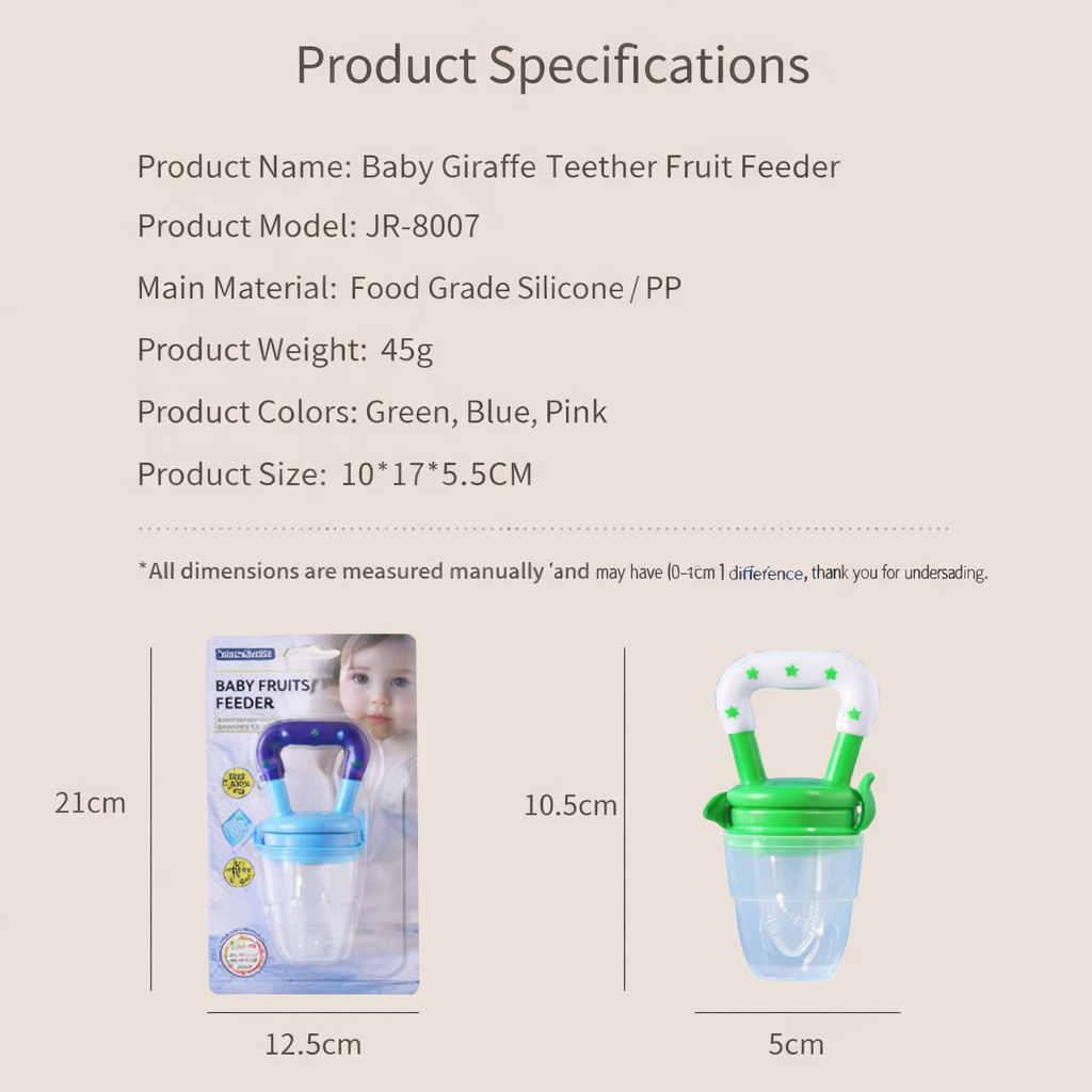 Baby Fruit Pacifier Baby Feeder – Fresh Food Nibbler & Teething Feeder for Toddlers, BPA-Free, Easy Feeding Baby Pacifier