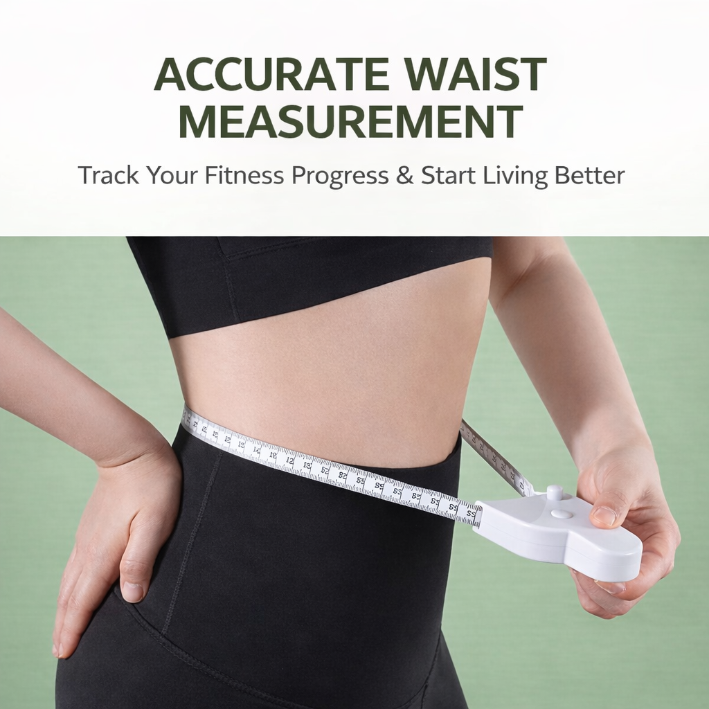 Automatic Waist Tape Measure with Auto-Retract Function - High-Precision Body Measuring Tool for Fitness, Weight Loss Tracking, Tailoring, Gym Progress, and Home Use - Simple One-Button Operation