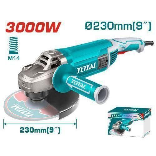 TOTAL INDUSTRIAL HEAVYDUTY ANGLE GRINDER 3000W 9" VERY POWERFUL