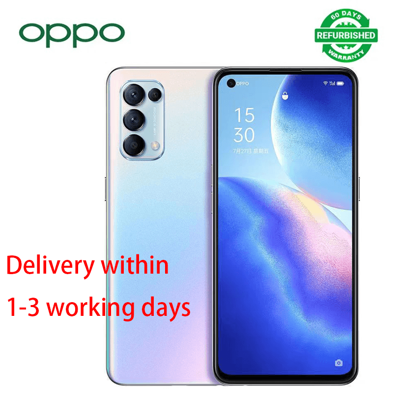 Refurbished Phone OPPO Reno5 Reno 5 5g Smartphone 6.43" 4300mAh 8GB+128GB, 12GB+256GB Rear Camera: 64MP Front Camera: 32MP