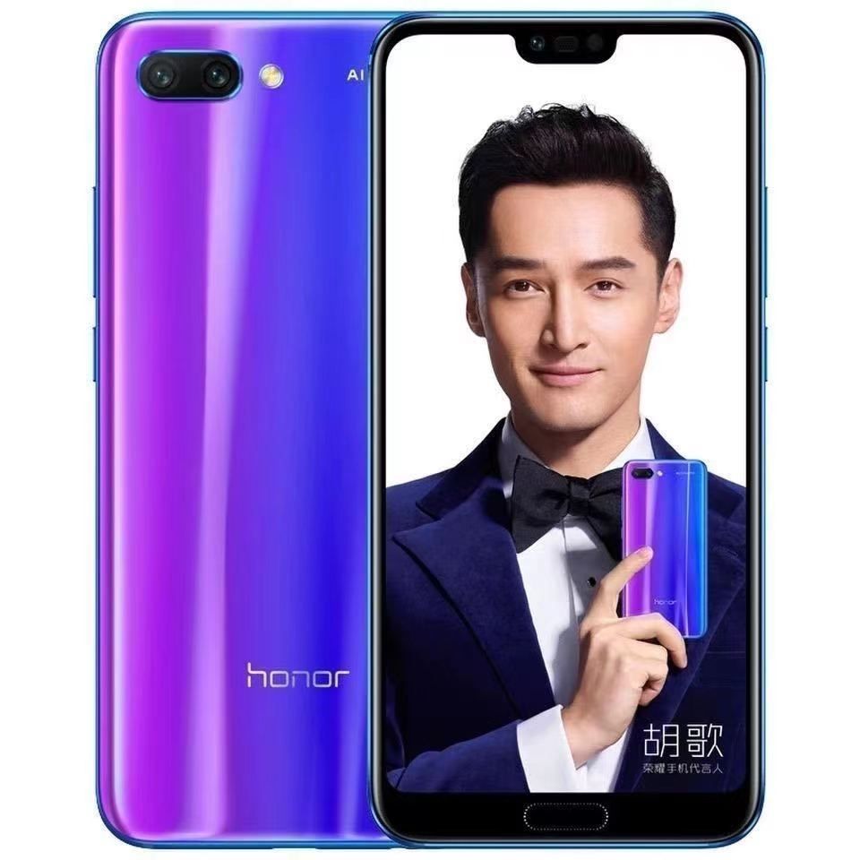 Refurbished Honor 10 5.84" 6GB+128GB 24MP+24MP 3400mAh 4G/LTE HiSilicon Kirin 970 Octa Core Processor Dual SIM Dual Standby  No Fingerprint