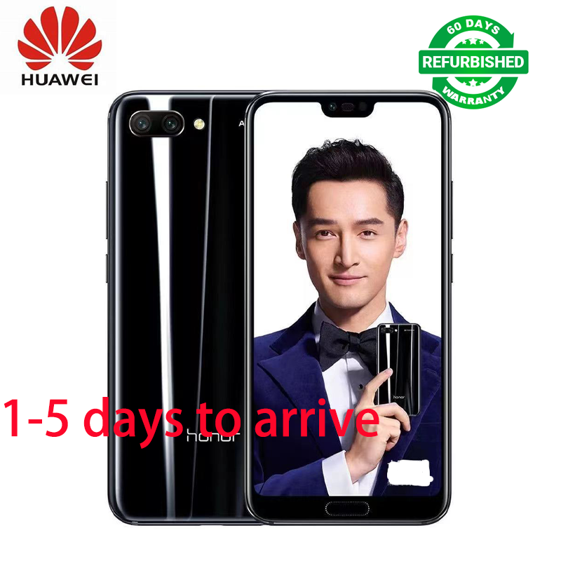 Refurbished Honor 10 5.84" 6GB+128GB 24MP+24MP 3400mAh 4G/LTE HiSilicon Kirin 970 Octa Core Processor Dual SIM Dual Standby  No Fingerprint