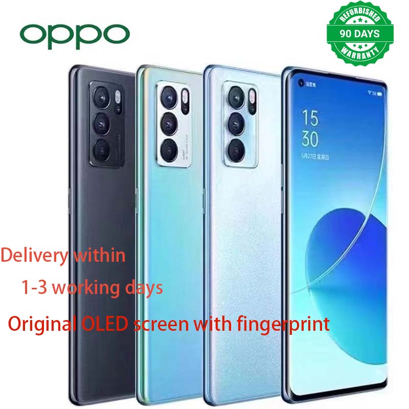 Refurbished OPPO Reno6 Pro 5G6.55 Inch Curved AMOLED 64MP+32MP 4500mAh In-screen Fingerprint Recognition, Facial Recognition Dual SIM Smartphone