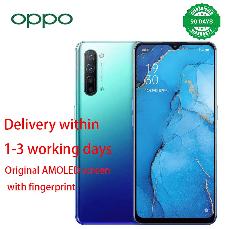 Refurbished OPPO Reno3 5g Smartphone 6.4 inch  4025mAh Rear Camera 64MP Front camera32MP Dual SIM 8GB+128GB face recognition