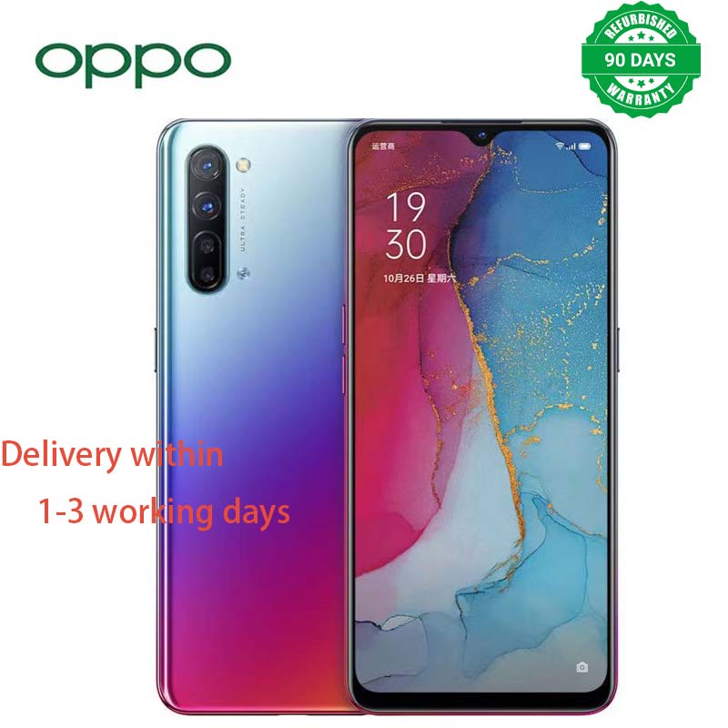 Refurbished OPPO Reno3 5g Smartphone 6.4 inch  4025mAh Rear Camera 64MP Front camera32MP Dual SIM 8GB+128GB face recognition