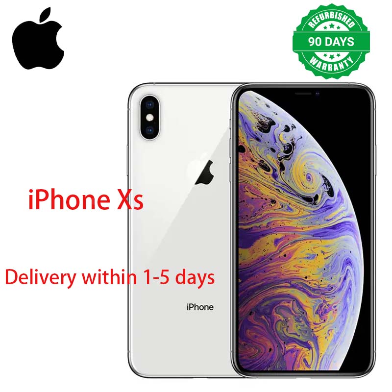 Refurbished Apple iPhone Xs 64GB+4GB 5.8 inch Apple Smartphone A12 Chip Single SIM 2G 3G 4G/LTE 12MP+7MP No Face ID