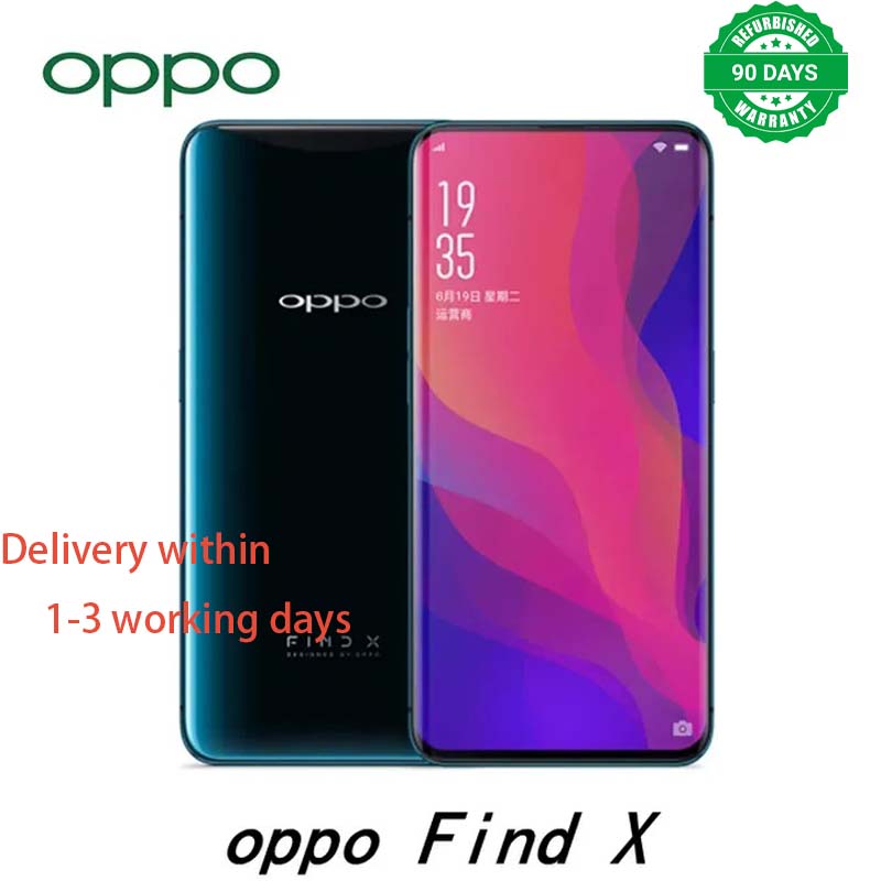 Refurbished Oppo Findx Smartphone Lifting Lens Face ID 6.42-inch 8+128/8+256GB Camera: 20MP+16MP Front Camera: 25MP Qualcomm Snapdragon 845 Random Color 8GB+128GB Non-Curved Screen